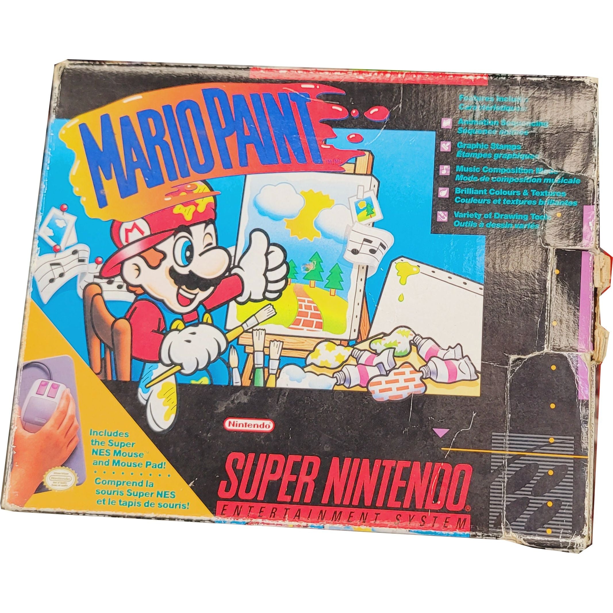 Complete Mario Paint Bundle for snes super store nintendo