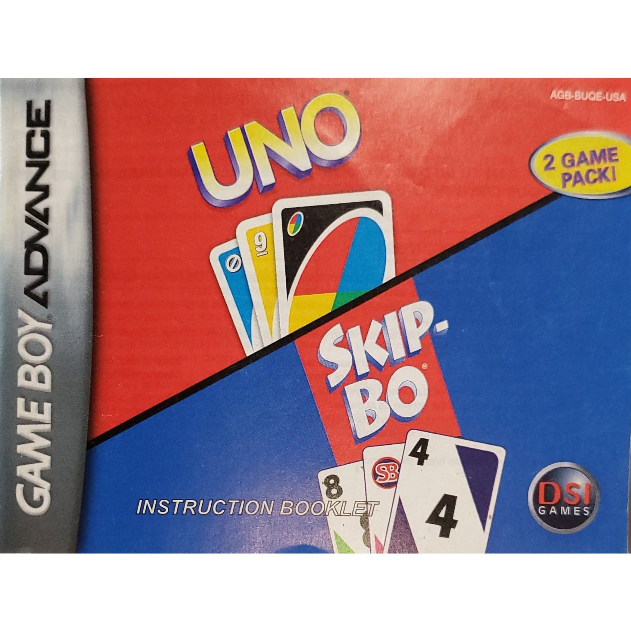 GBA - Uno / Skip-Bo (Manual)