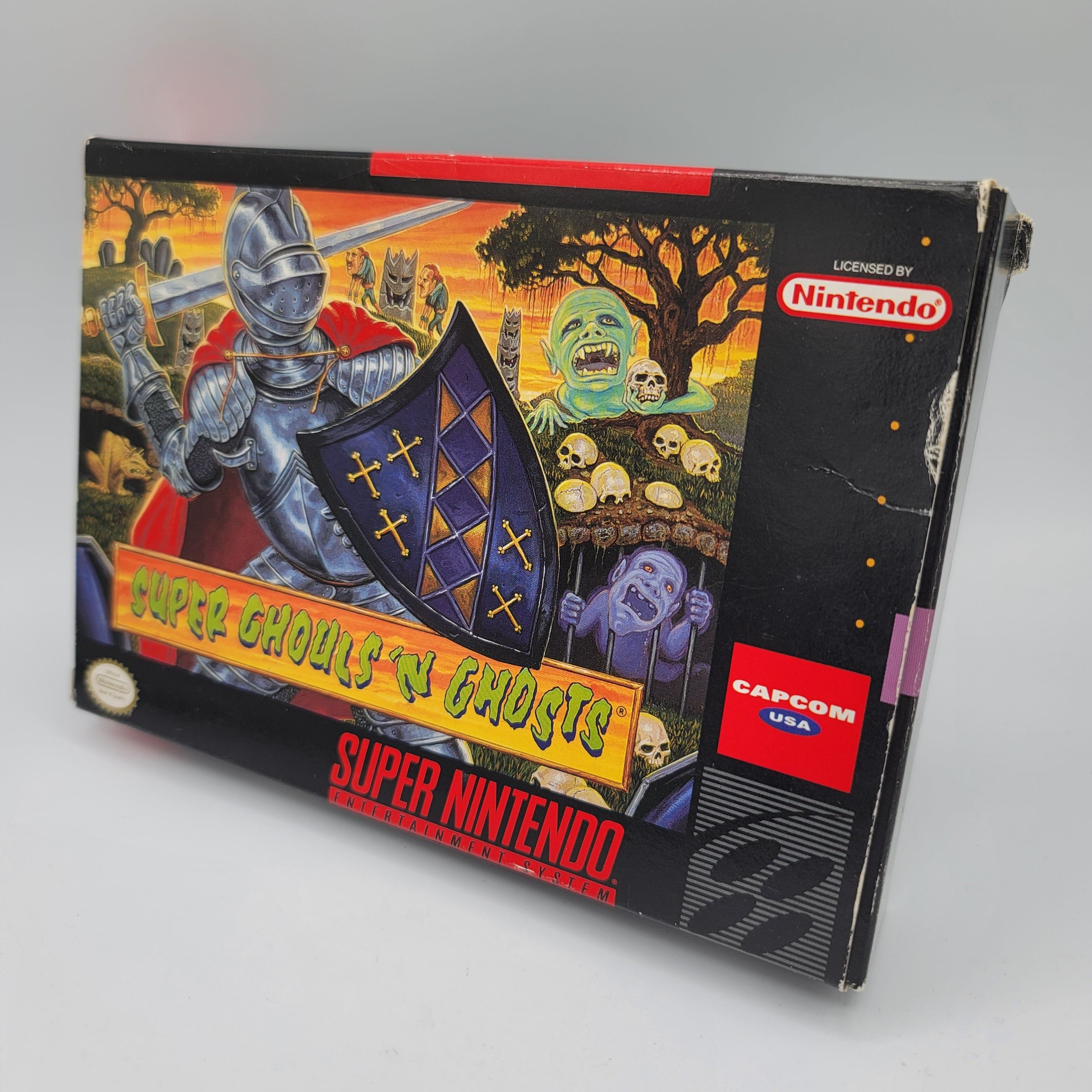 SNES - Super Ghouls 'N Ghosts (Complete in Box / B+ / With Manual)