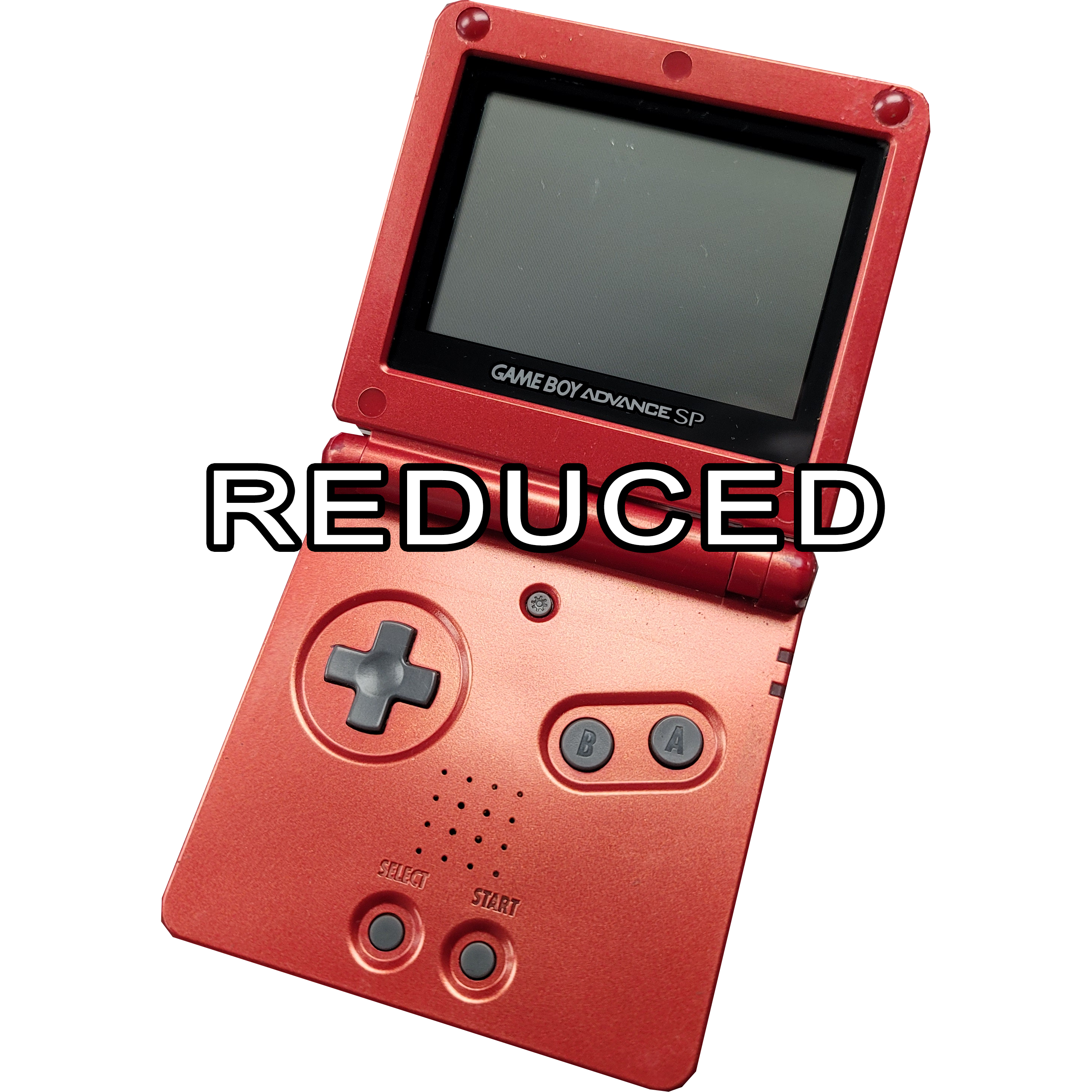 Game Boy Advance SP System (Front Lit) (Flame Red / Reduced)