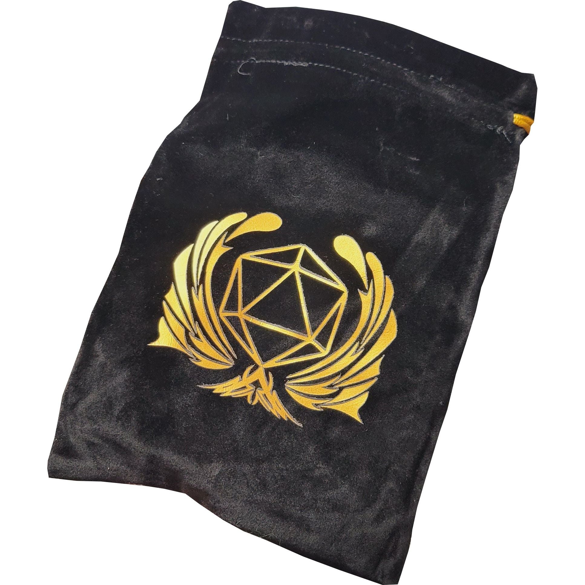 Dice Bag - 6"x 8" Felt Dice Bag (Golden Die)