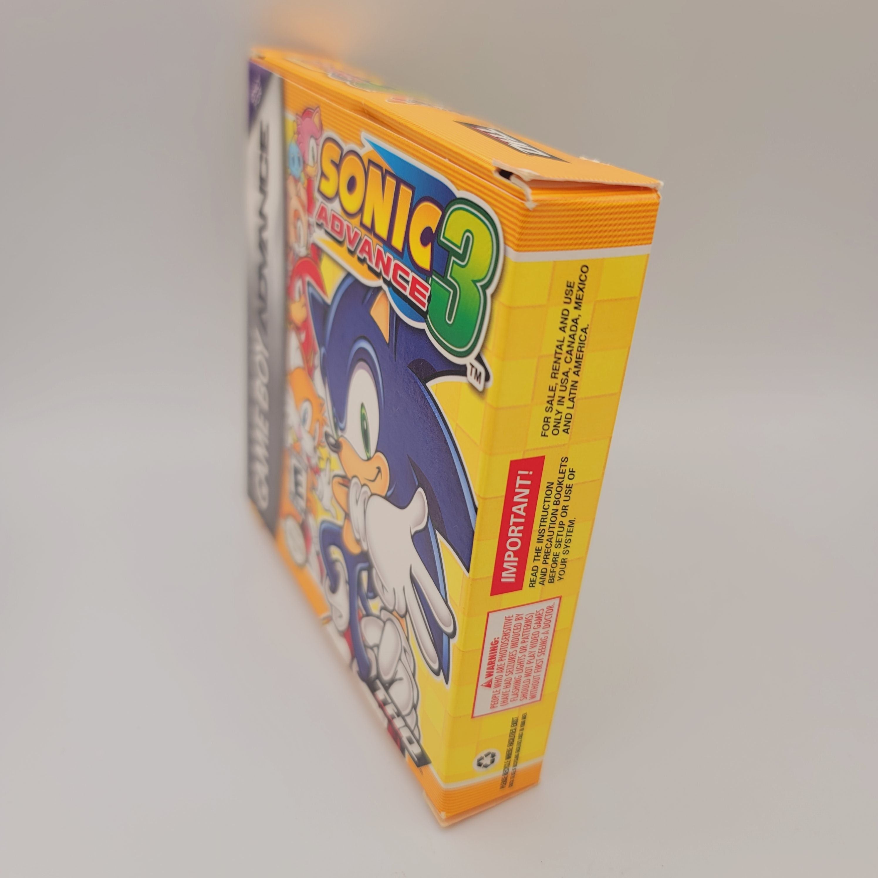 GBA - Sonic Advance 3 (Complete in Box / A / With Manual)