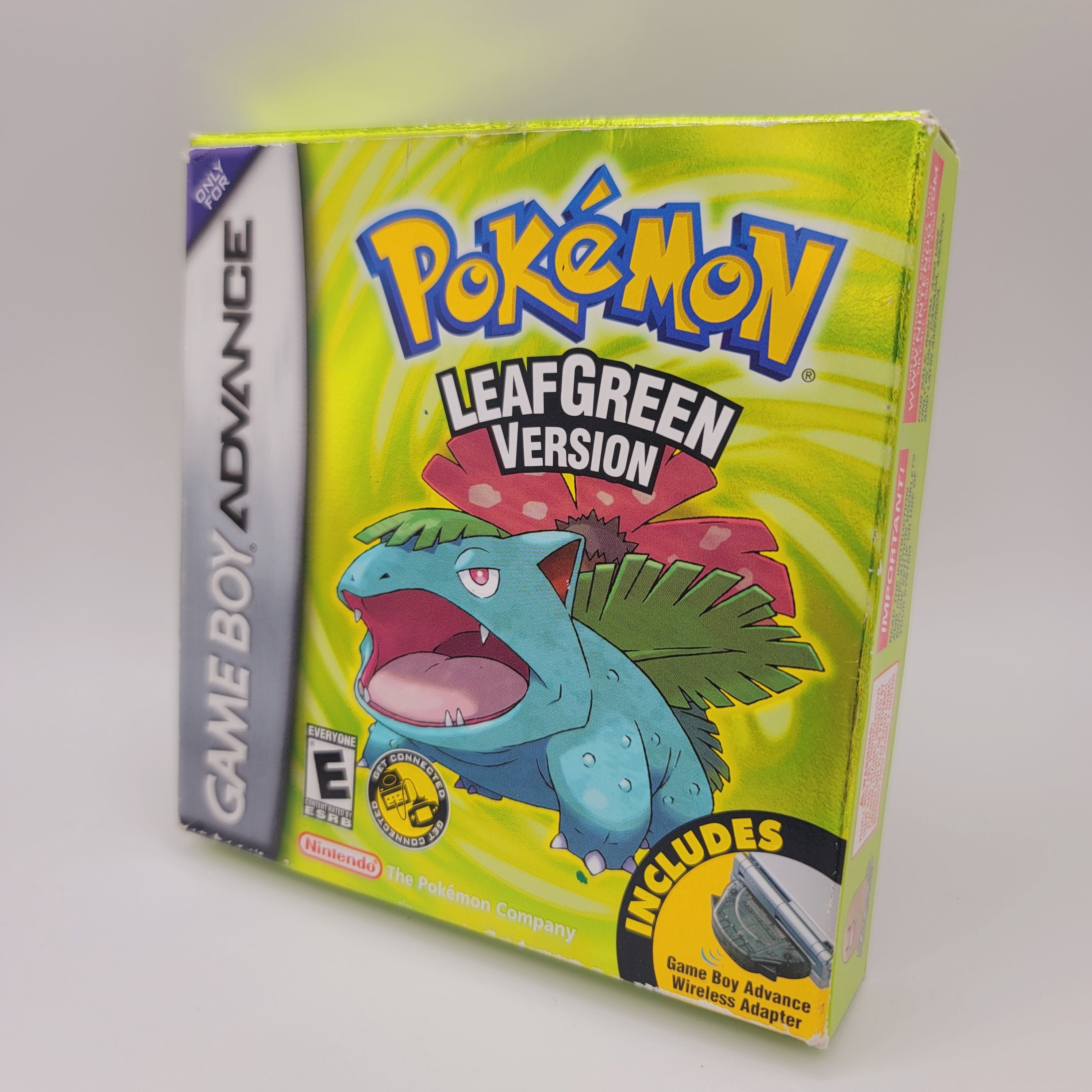 GBA - Pokemon Leaf Green (Complet dans la boîte avec adaptateur sans fil)