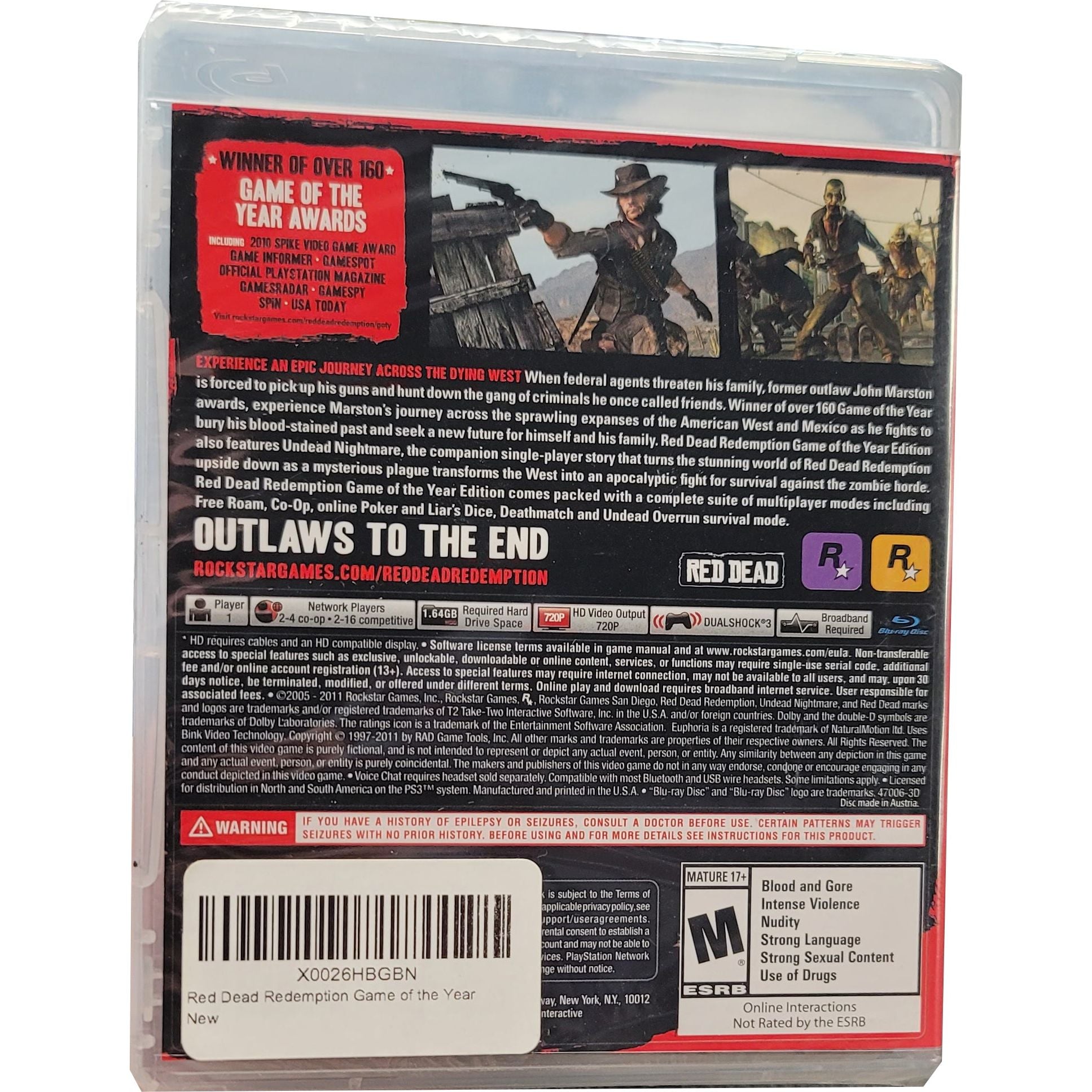 PS3 - Red Dead Redemption Game of the Year Edition (Sealed / Greatest Hits)