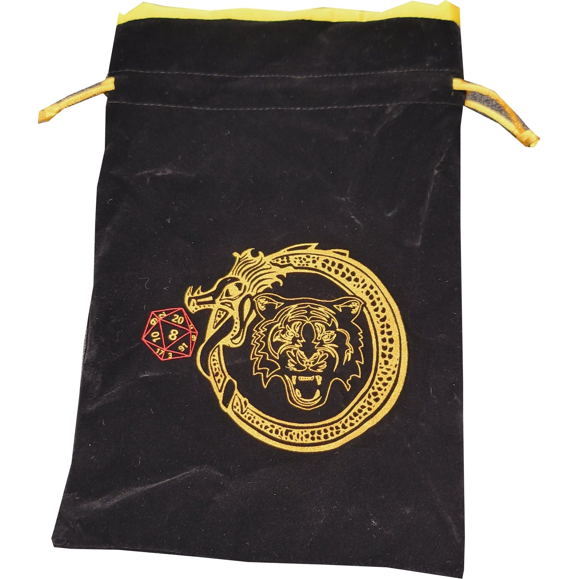 Dice Bag - 6"x 8" Felt Dice Bag (Dragon & Tiger)