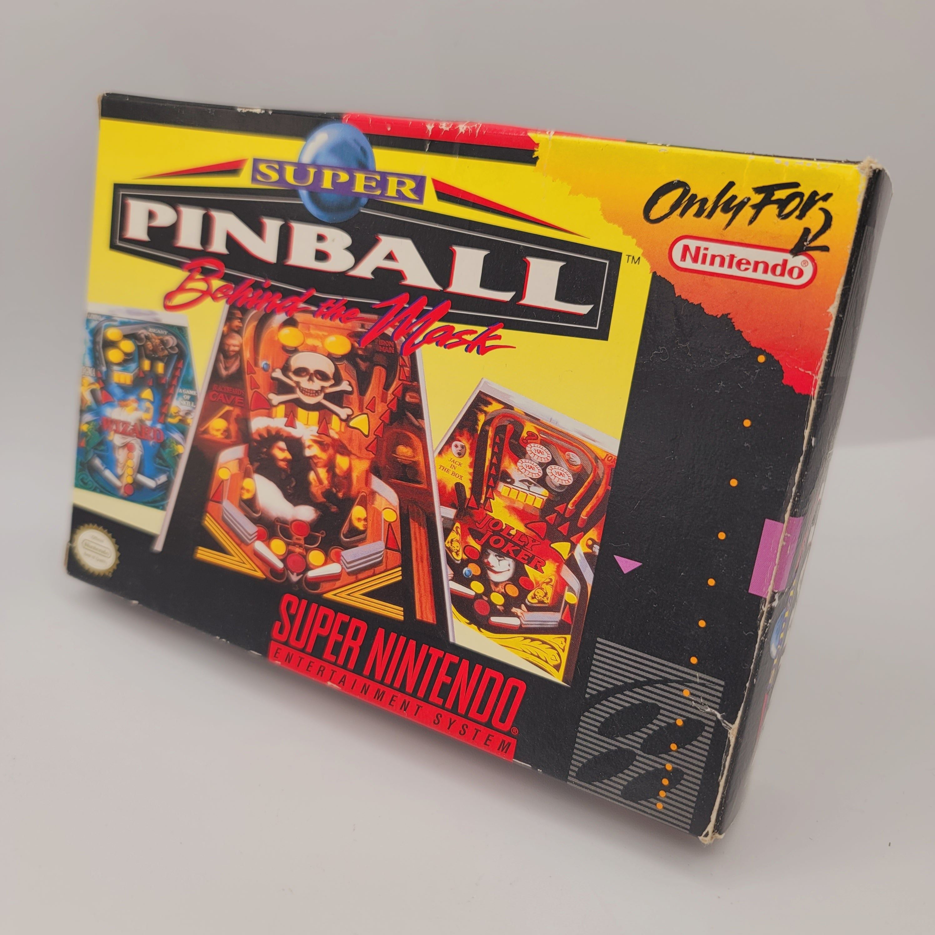 SNES - Super Pinball Behind the Mask (Complete in Box / B+ / With Manual)