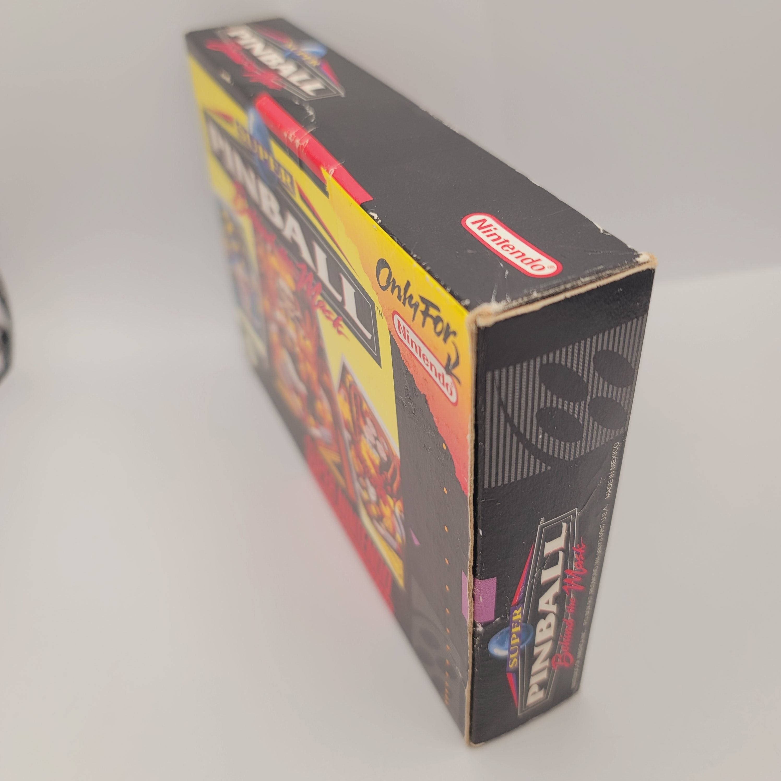 SNES - Super Pinball Behind the Mask (Complete in Box / B+ / With Manual)