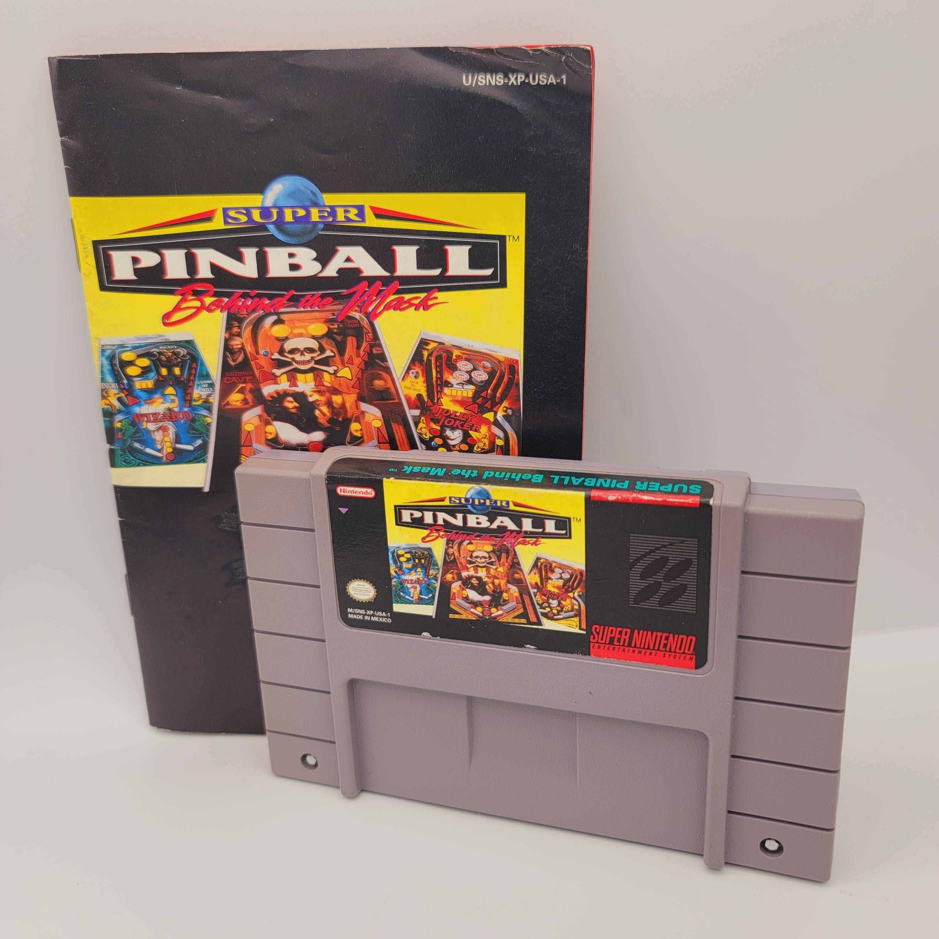 SNES - Super Pinball Behind the Mask (Complete in Box / B+ / With Manual)