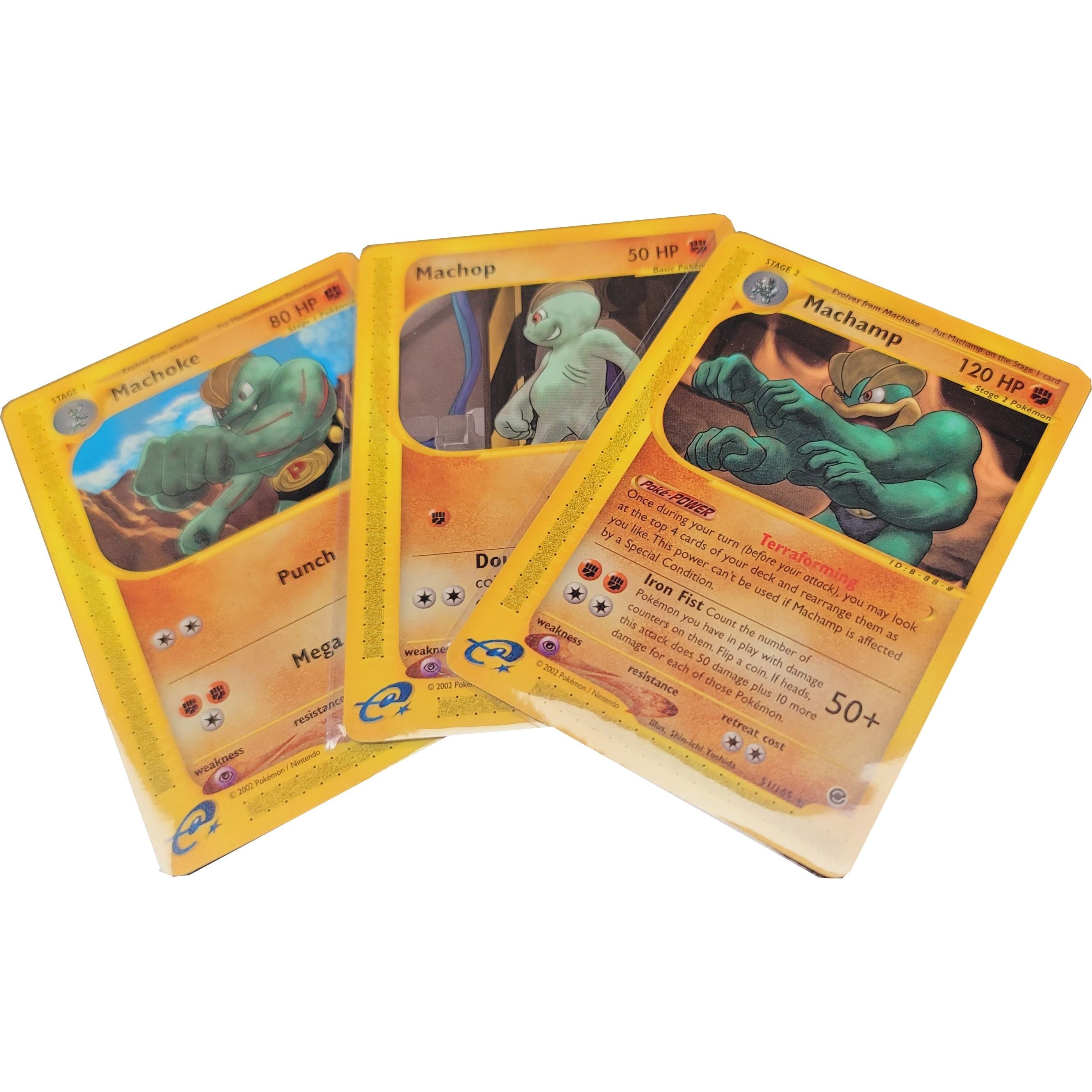 e-Reader - Pokemon Machop, Machoke and Machamp Set