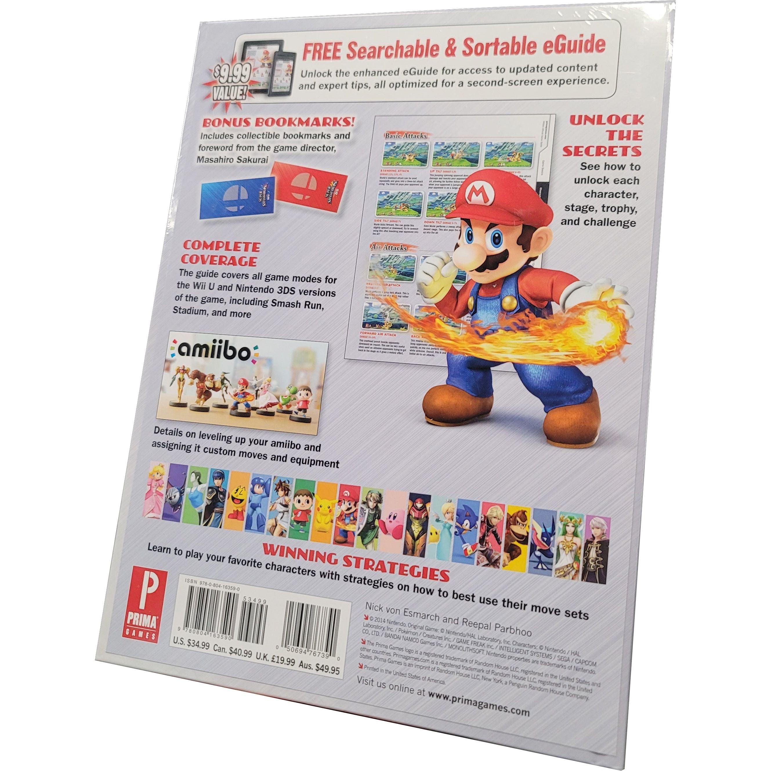 Super Smash Bros Official Collector's Game Guide 3DS / WiiU by Prima (Sealed)