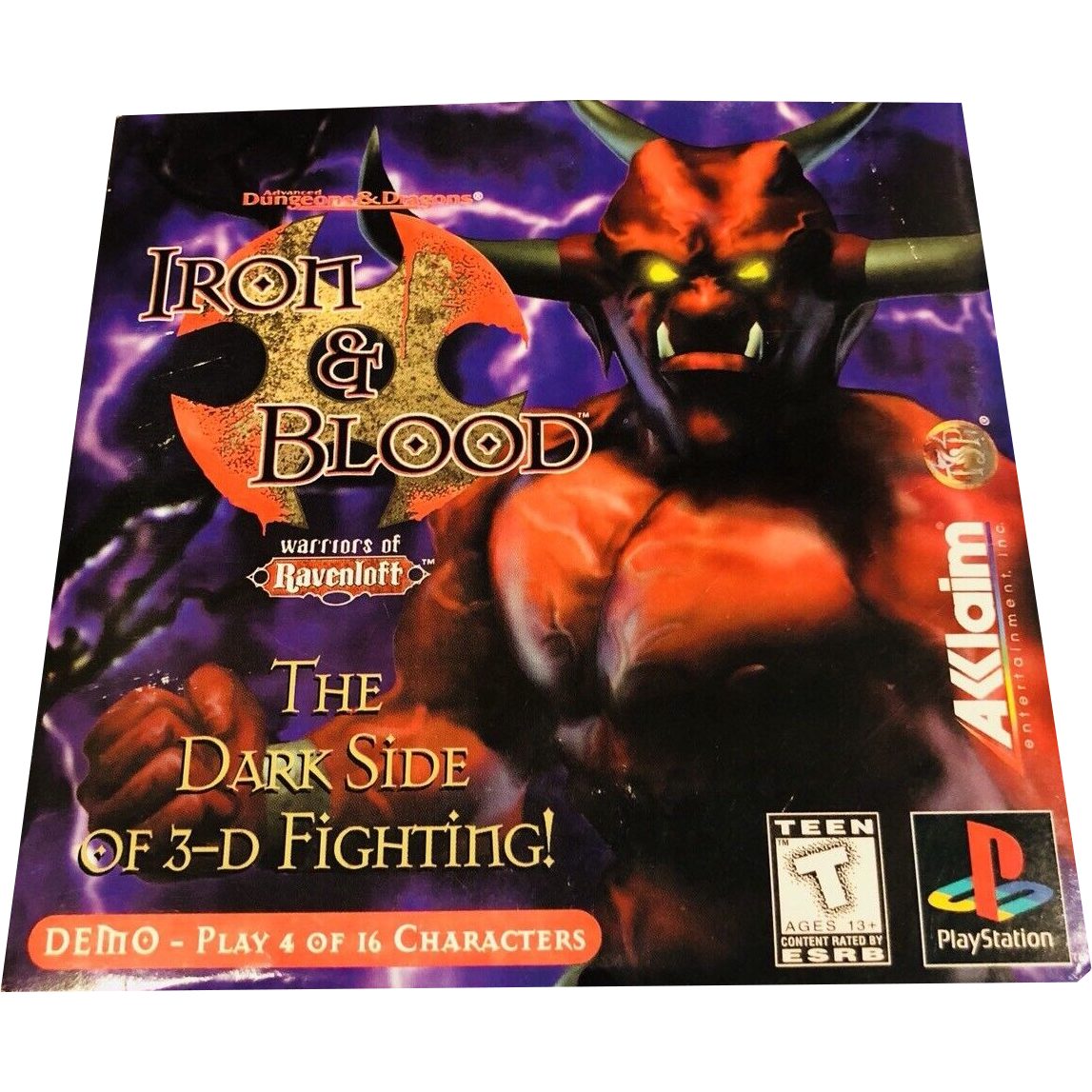 PS1 - Dungeons & Dragons Iron & Blood Warriors of Ravenloft Demo