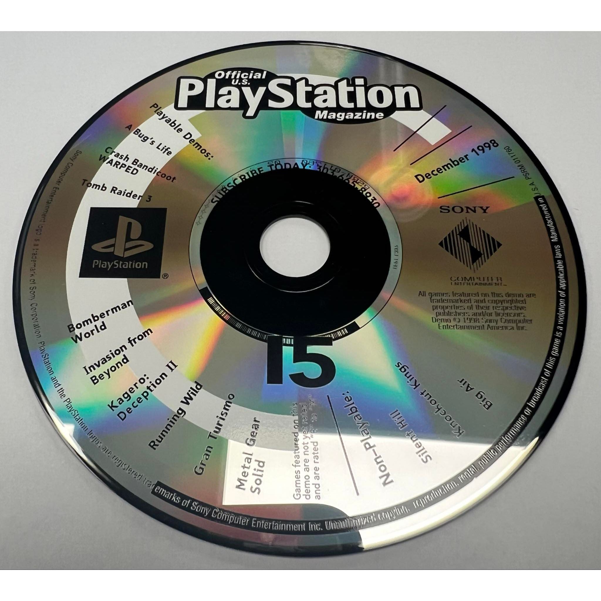 PS1 - Official PlayStation Magazine Demo Disc 15