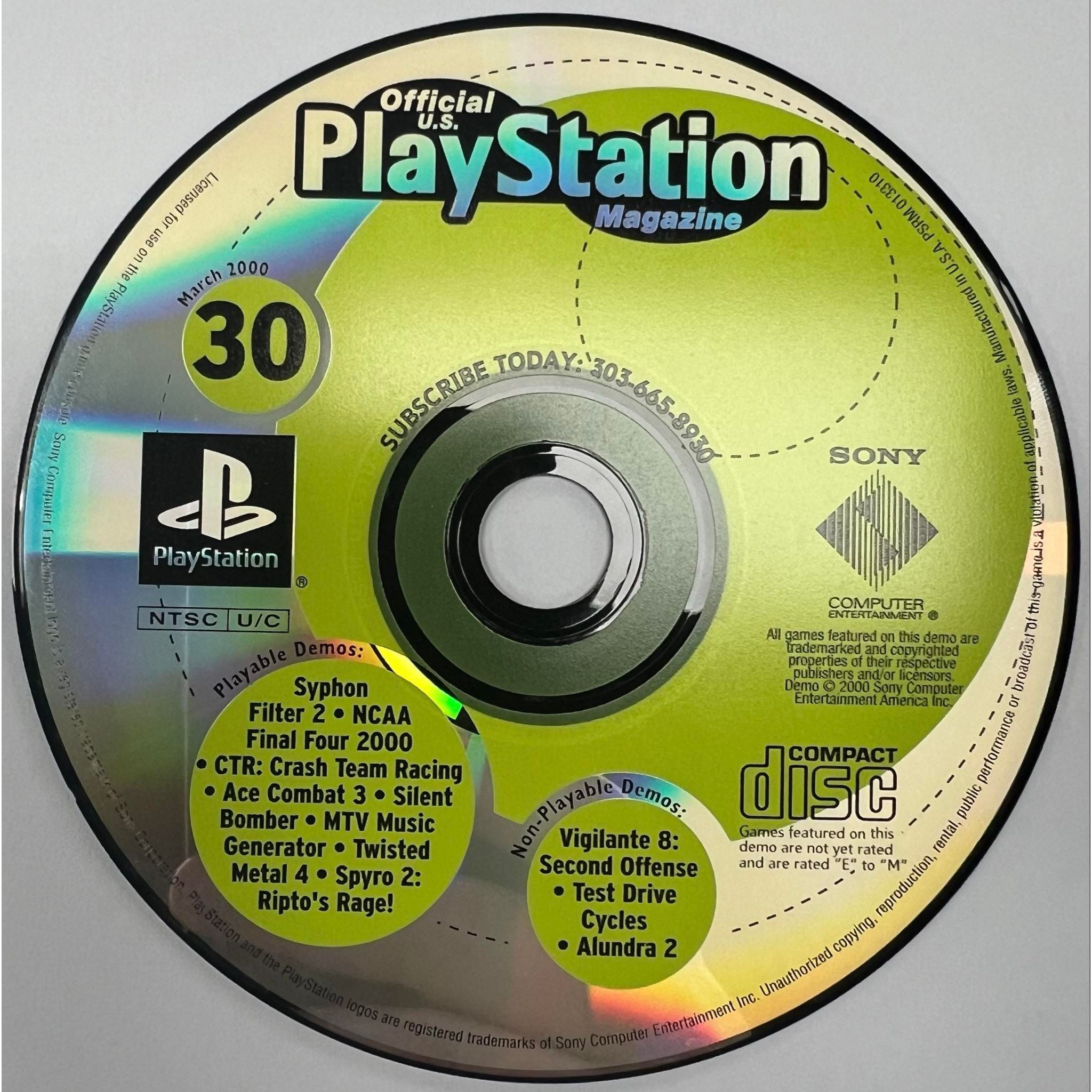 PS1 - Official PlayStation Magazine Demo Disc 30