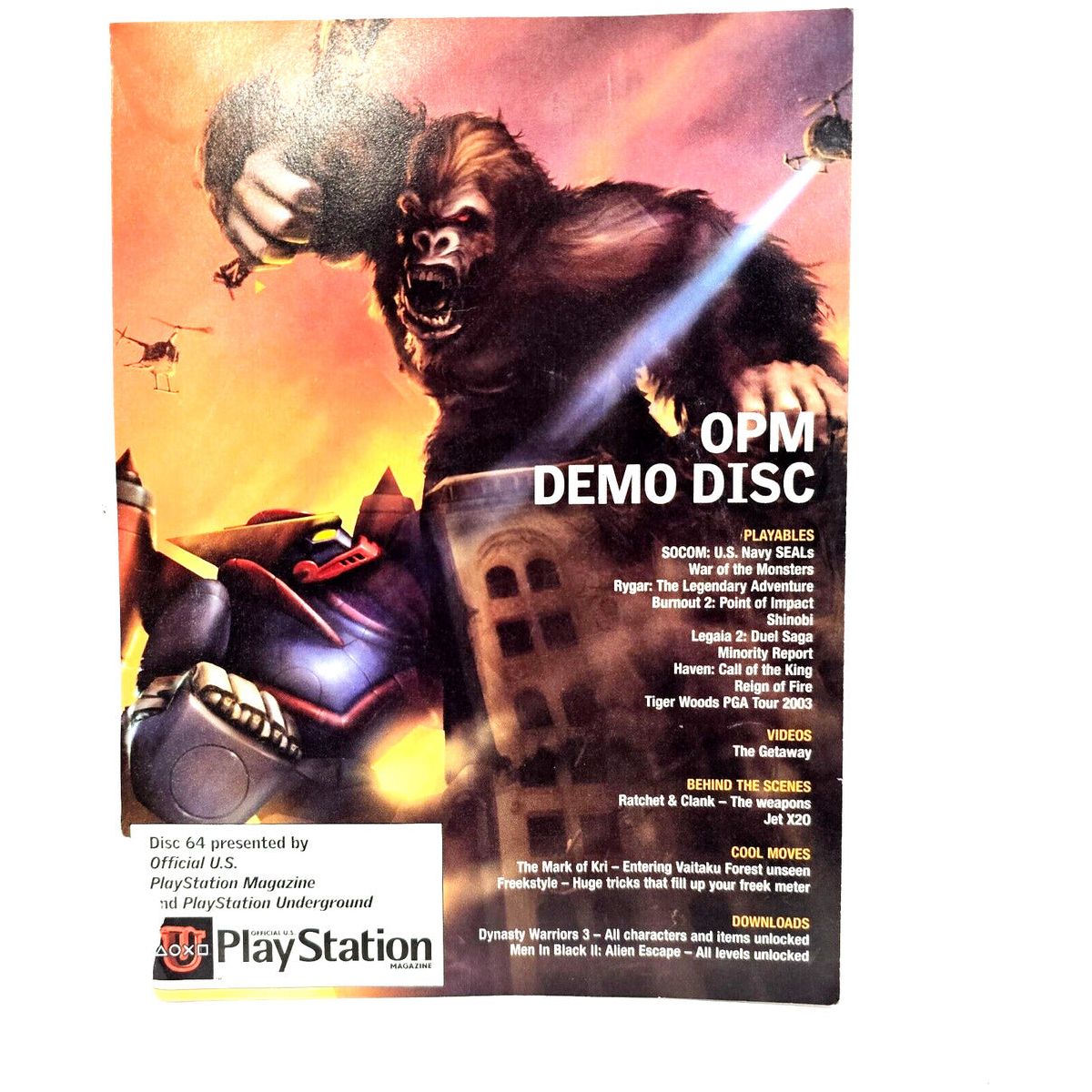 PS2 - Official PlayStation Magazine Issue 64 Demo with Sleeve