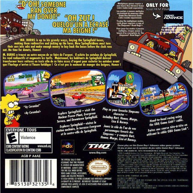 GBA - The Simpsons Road Rage (Complete in Box)