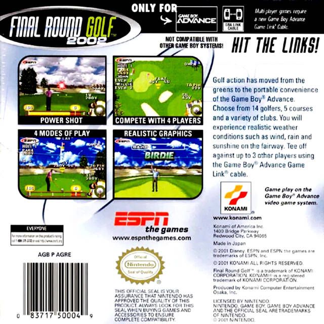 GBA - Tour Final Golf 2002