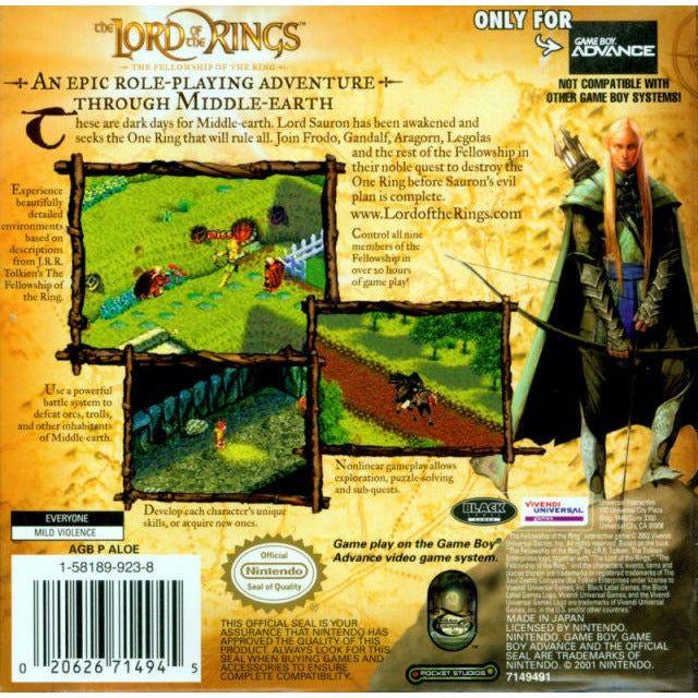 GBA - The Lord of the Rings The Fellowship of the Ring (Cartridge Only)