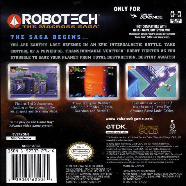 GBA - Robotech The Macross Saga (Cartridge Only)