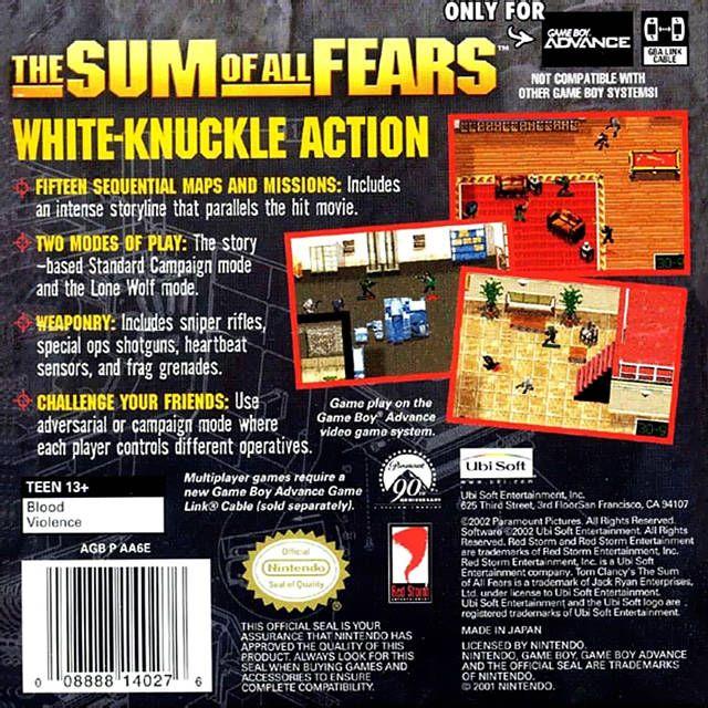 GBA - The Sum of all Fears (Cartridge Only)