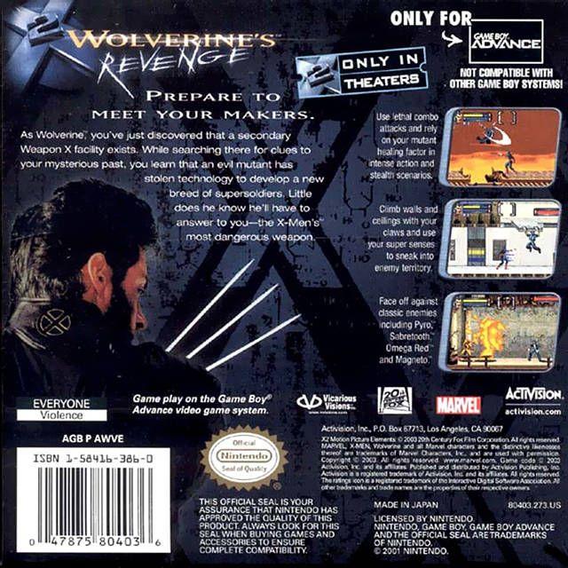 GBA - X2 Wolverine's Revenge (Cartridge Only)