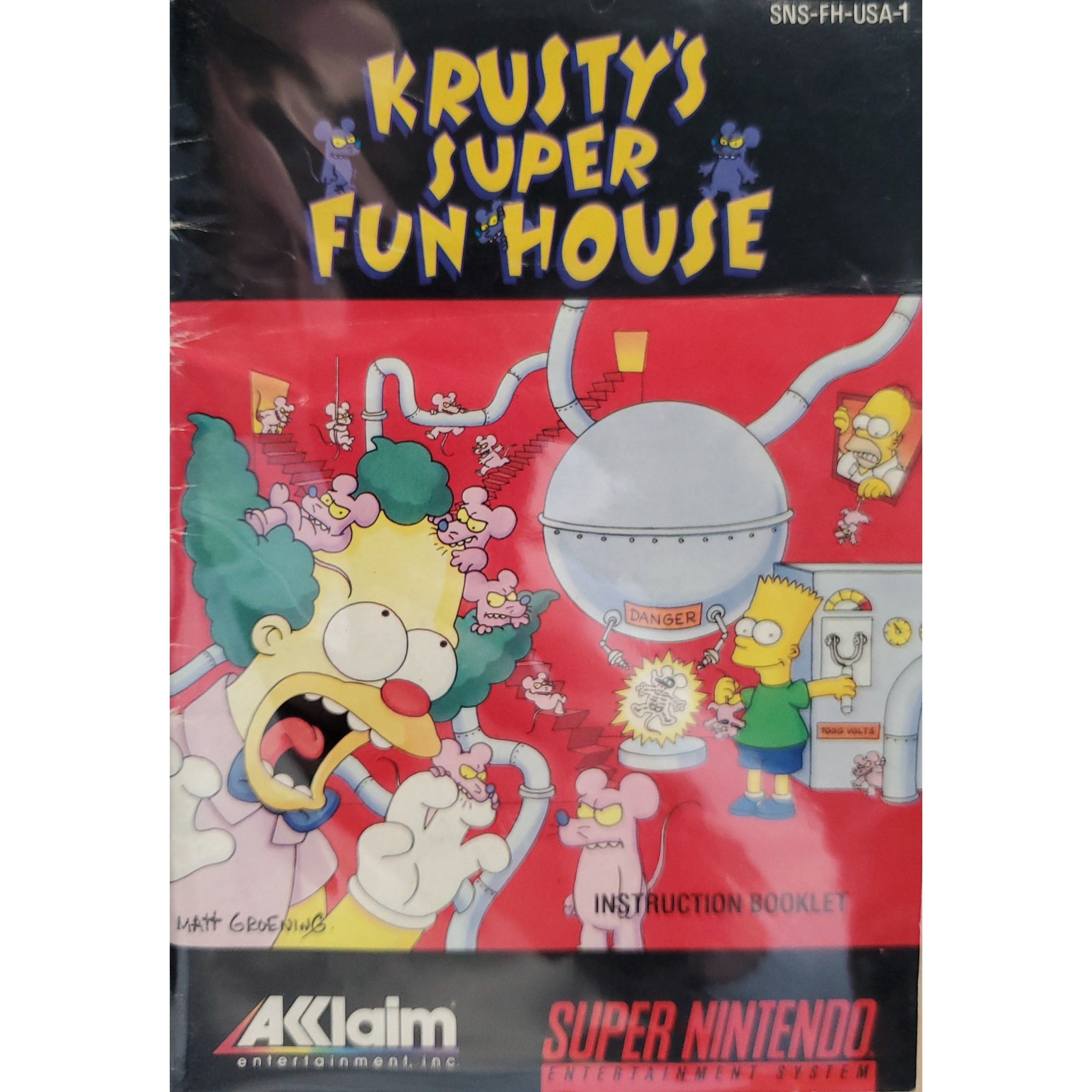 SNES - La maison super amusante de Krusty (Manuel)