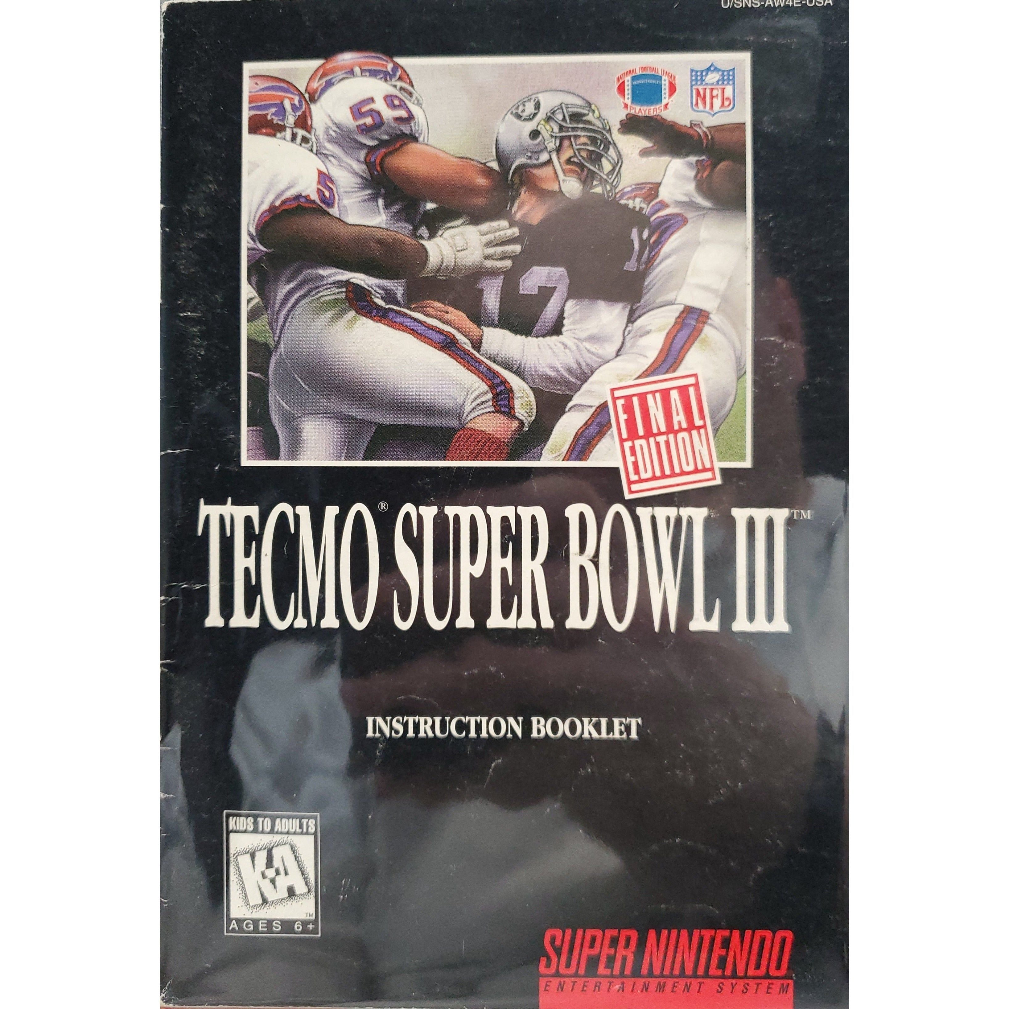 SNES - Tecmo Super Bowl III (Manuel)