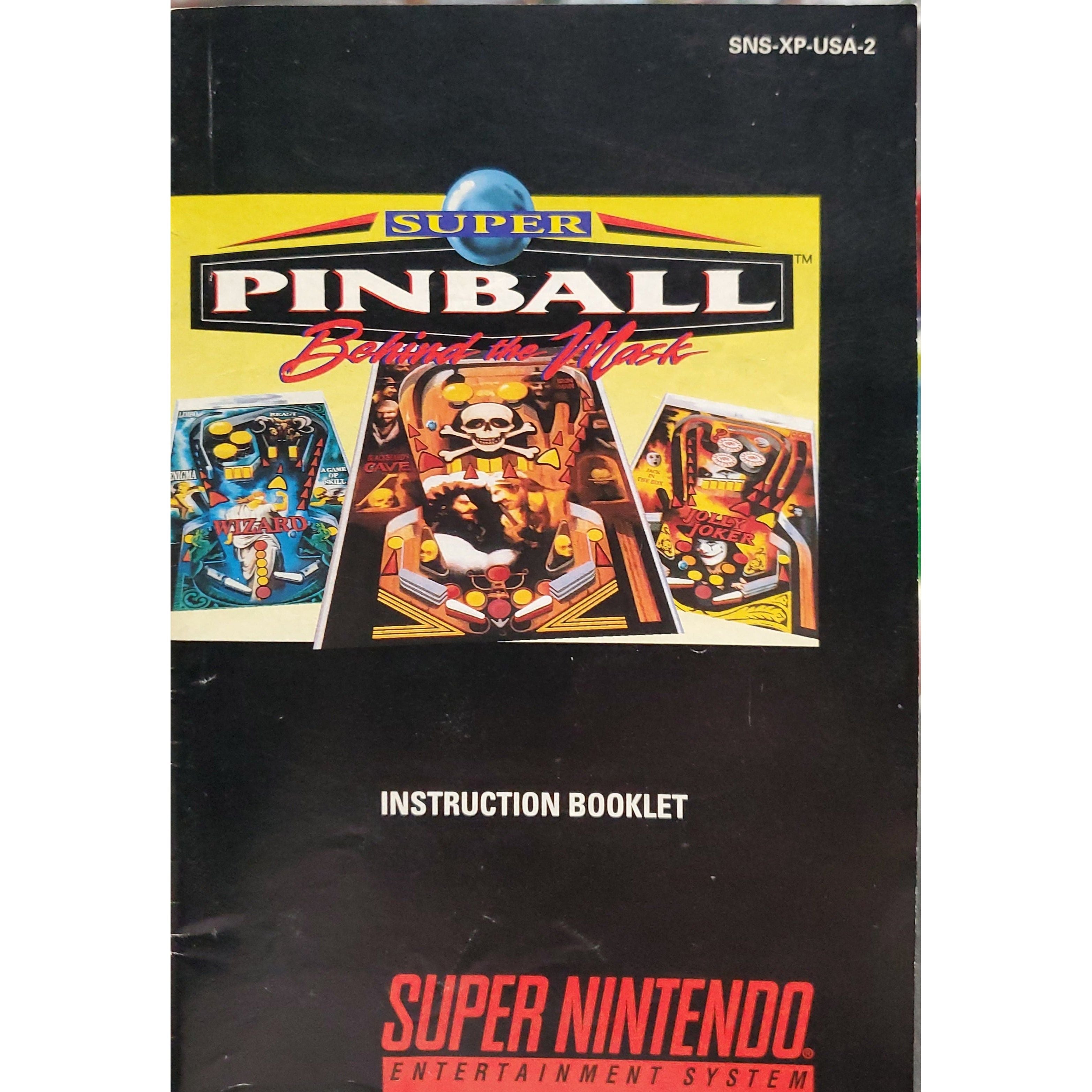 SNES - Super Pinball derrière le masque (Manuel)