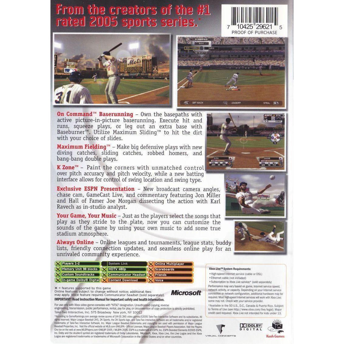 Xbox - Ligue majeure de baseball 2K5