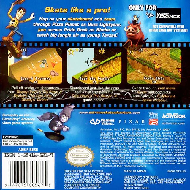 GBA - Disney's Extreme Skate Adventure (cartouche uniquement)