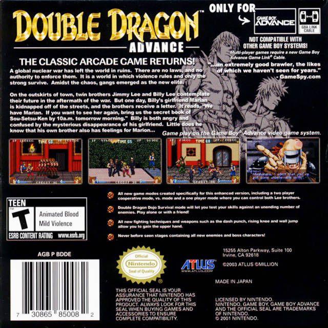 GBA - Double Dragon Advance (Cartridge Only)