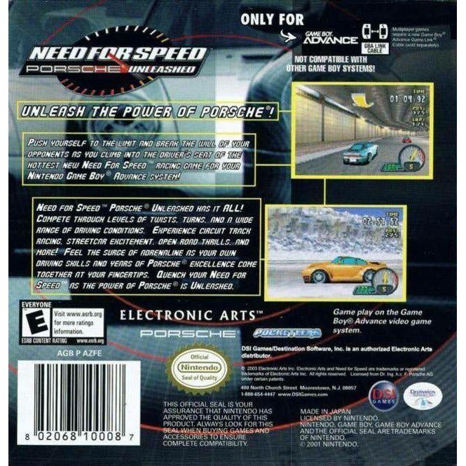 GBA - Need for Speed : Porsche se déchaîne