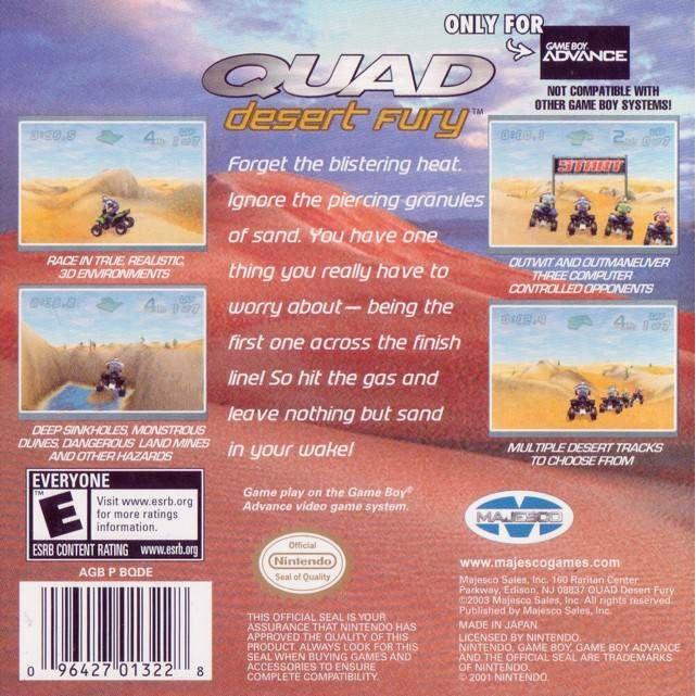 GBA - Quad Desert Fury (Cartridge Only)