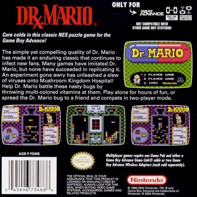 GBA - Classic Nes Series Dr. Mario (cartouche uniquement)