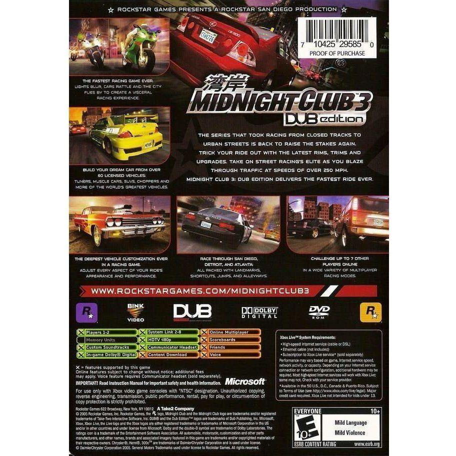 XBOX - Midnight Club 3 Édition DUB