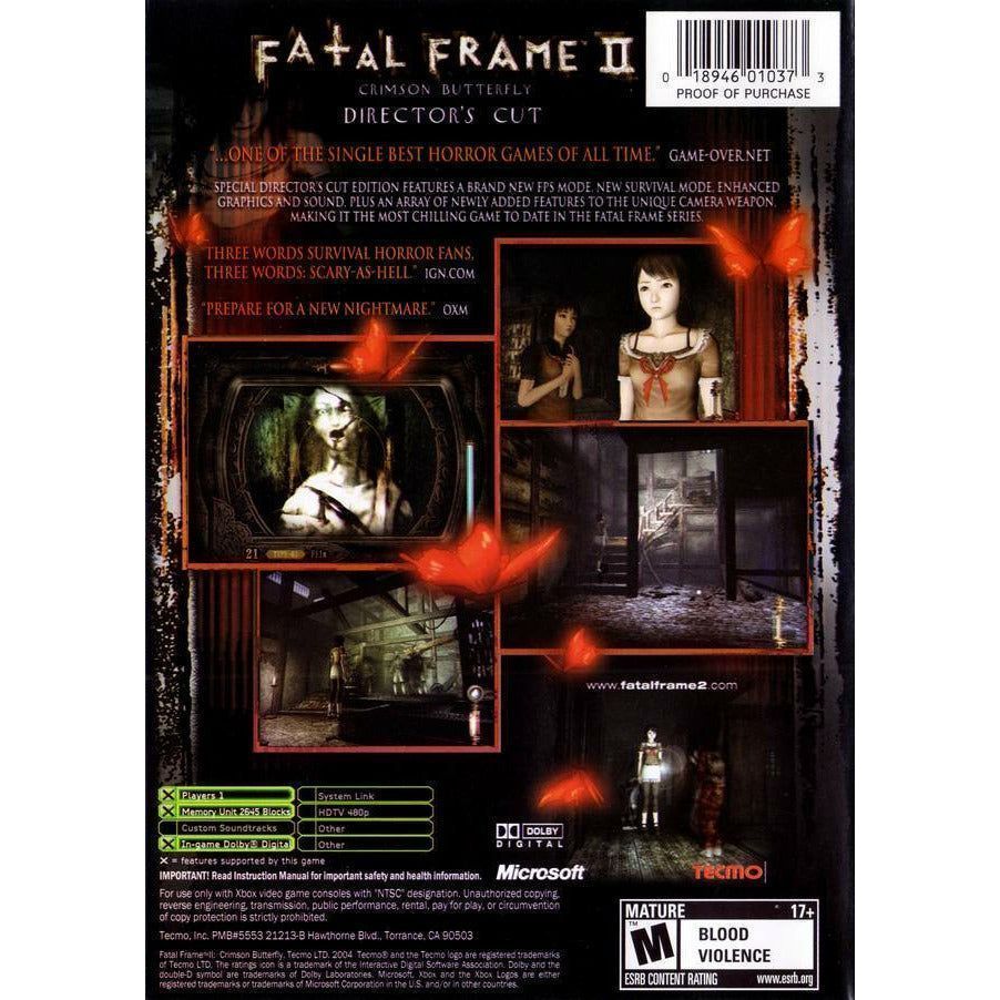 XBOX - Fatal Frame II Crimson Butterfly (Director's Cut)