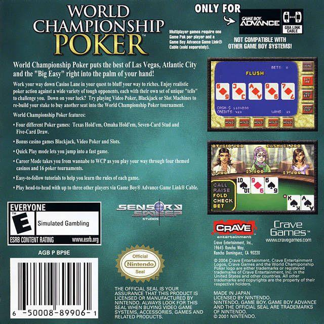 GBA - World Championship Poker (Cartridge Only)