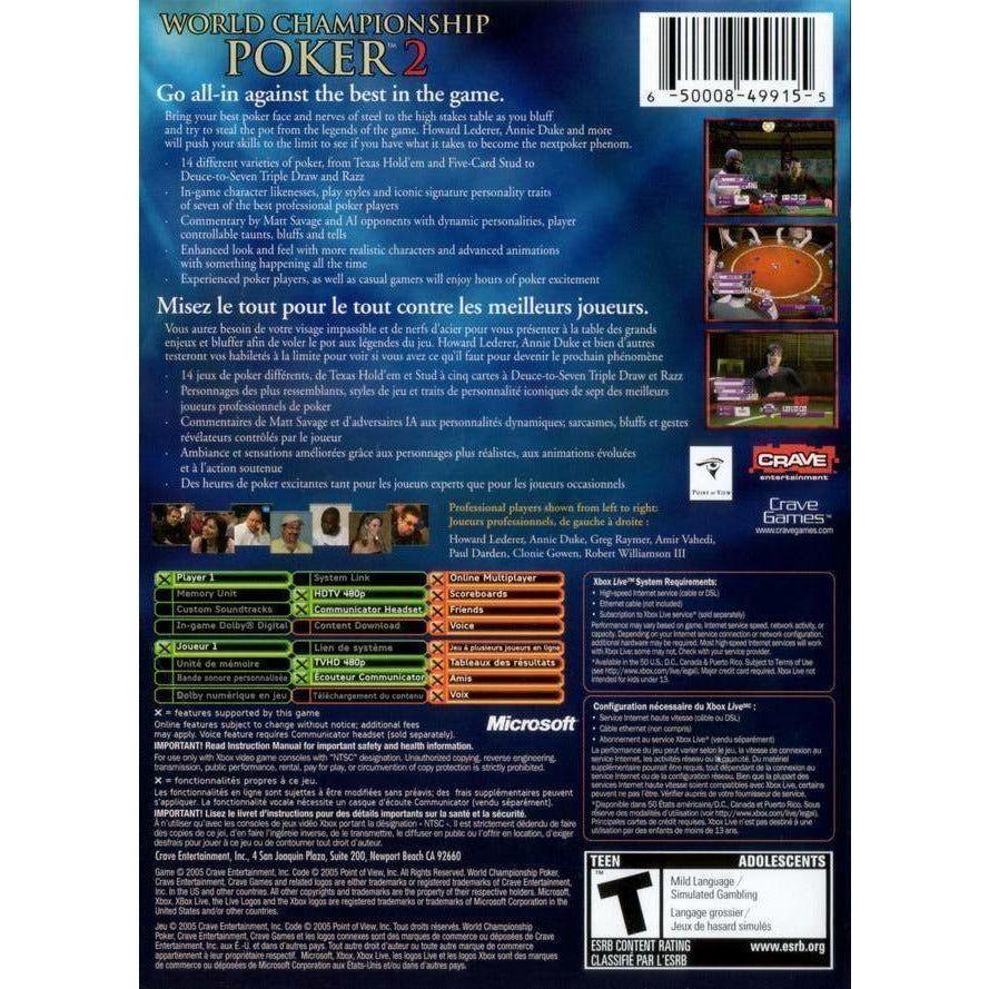 XBOX - Championnat du monde de poker 2