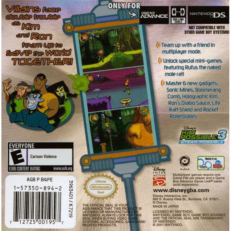 GBA - Kim Possible 3 Team Possible (Cartridge Only)