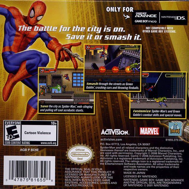 GBA - Spider-Man Battle For New York (Cartridge Only)