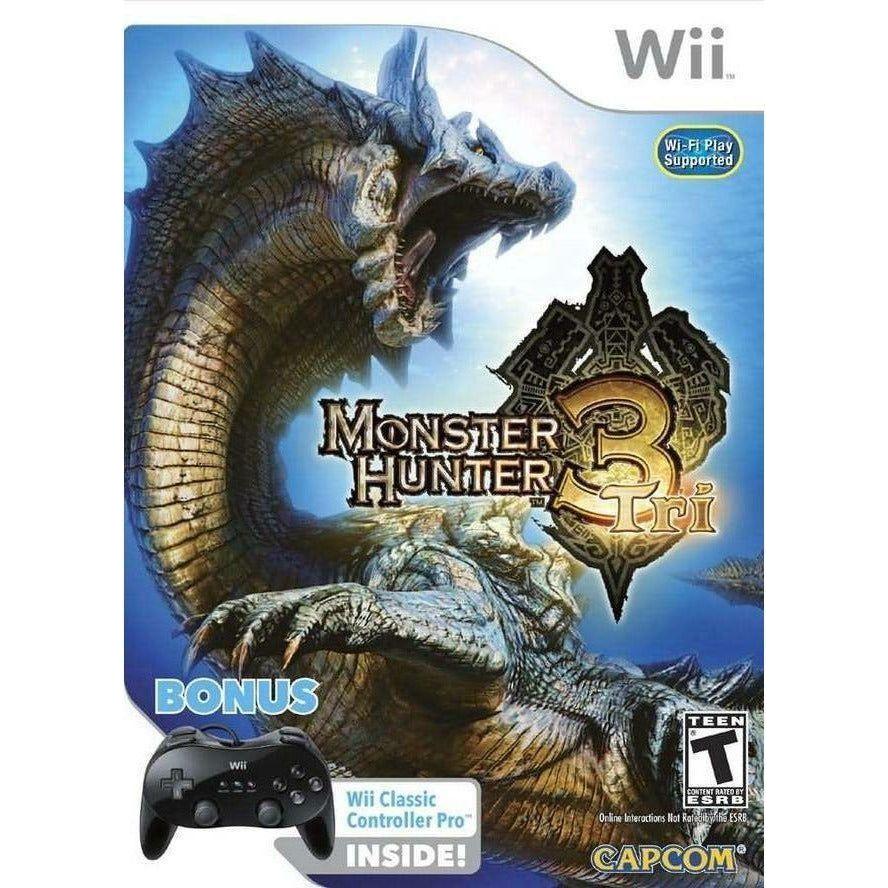 Wii - Monster Hunter Tri CIB W/ Classic Pro Controller