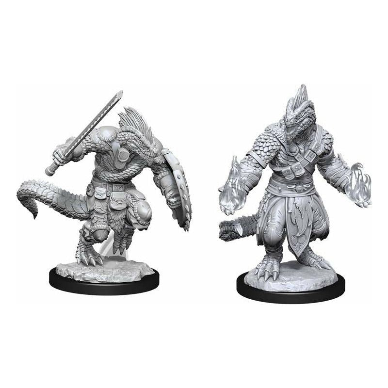 D&D - Minis - Nolzurs Marvelous Miniatures - Lizardfolk Barbarian & Lizardfolk Cleric