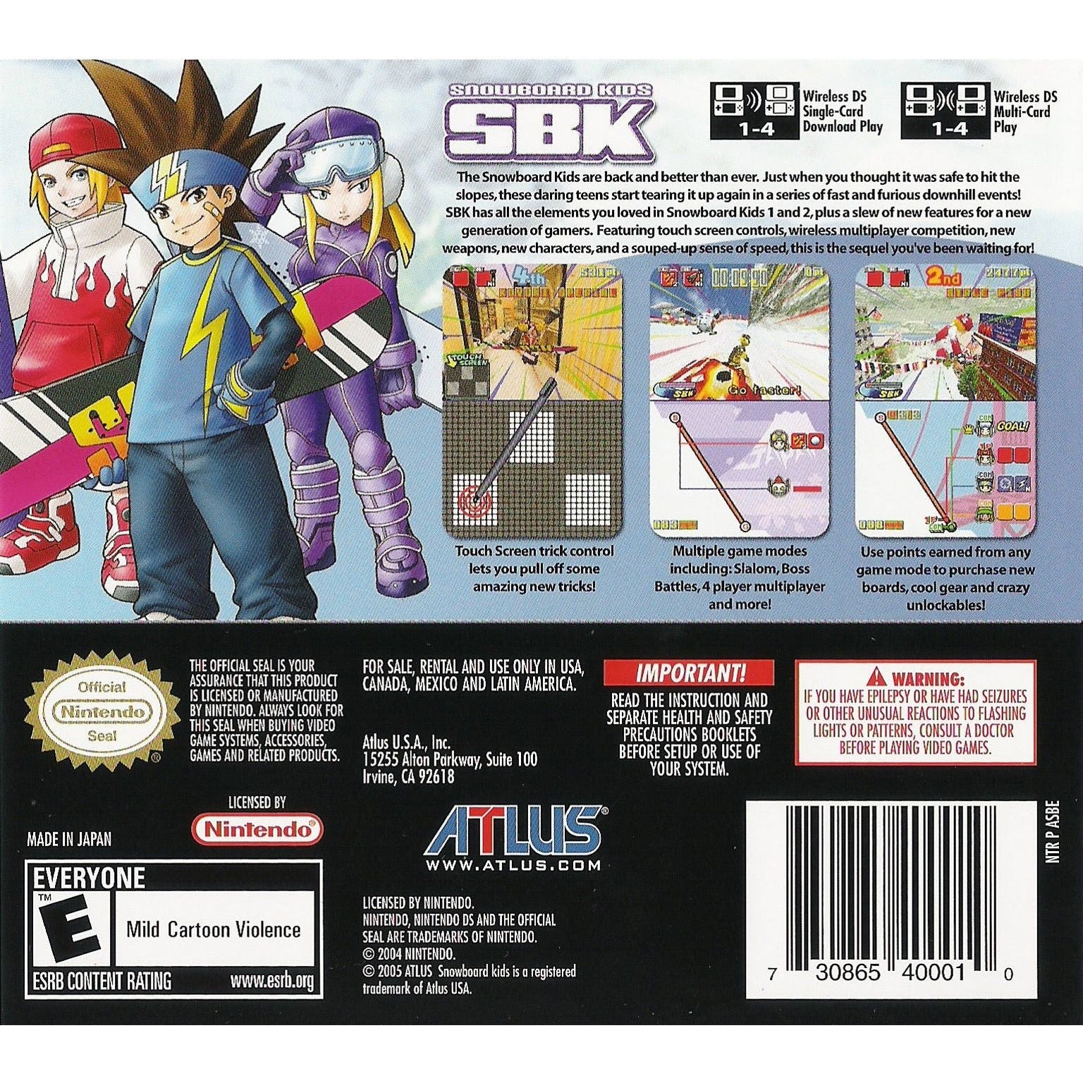 DS - SBK Snowboard Kids (In Case)