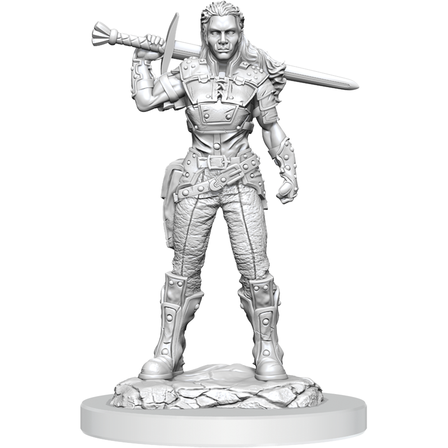 D&D - Minis - Nolzurs Marvelous Miniatures - Orc Female Fighter